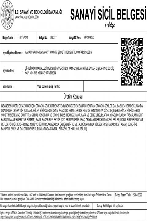 QUALITY CERTIFICATES